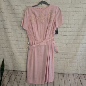 Vintage 1960s Herman Marcus Dallas Pink Dress • Deadstock NWT Mad Men Trad Sz M